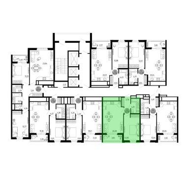 1-к квартира, 25/25 эт., 44м²